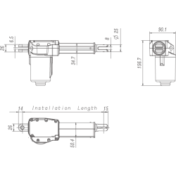 Linear actuator HJA58