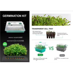 Seed Starter Tray with LED Grow Light – 2 × 40 Cells
