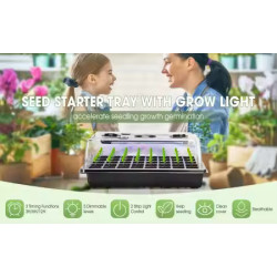 Seed Starter Tray with LED Grow Light – 2 × 40 Cells